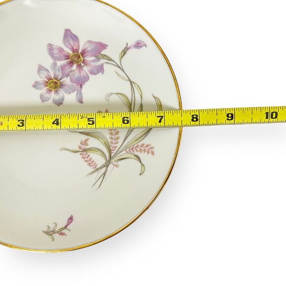Seltmann Weiden Salad Plate Porcelain K Bavaria Purple Flowers Gold Trim 7.5" - Picture 7 of 7